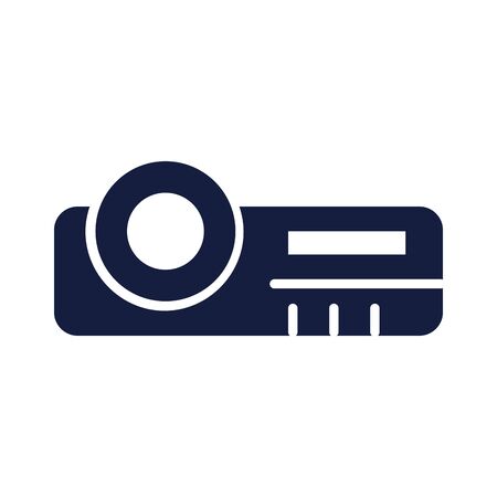 video proyector silhouette style vector illustration designのイラスト素材