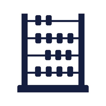 abacus math silhouette style vector illustration designのイラスト素材