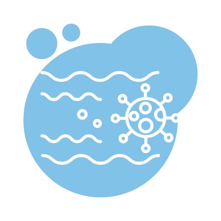 covid19 virus particle in wind block style vector illustration designのイラスト素材