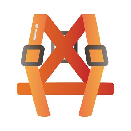safety harness degradient style icon vector illustration designのイラスト素材