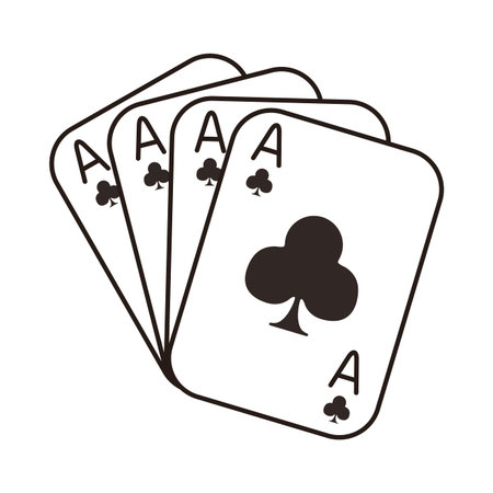 casino poker card with clover vector illustration design