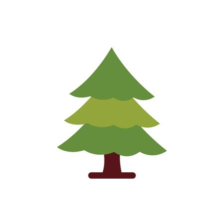 pine tree plant nature flat style icon vector illustration designのイラスト素材
