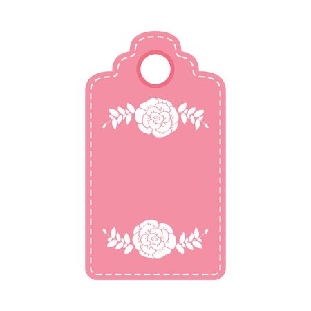 beautiful rose flower plant in elegant frame vector illustration designのイラスト素材