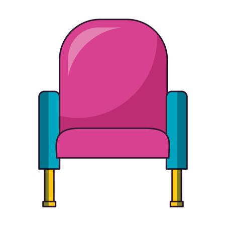 armchair furniture comfort on white background vector illustrationのイラスト素材