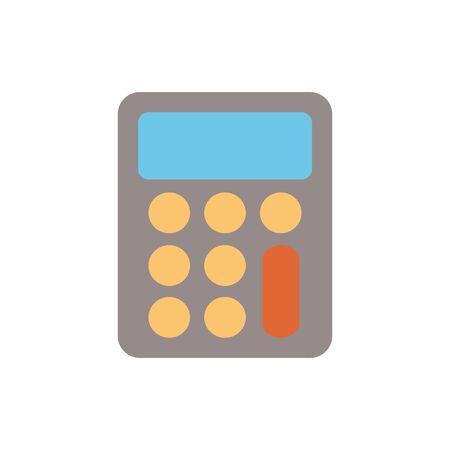 calculator math device flat style icon vector illustration designのイラスト素材
