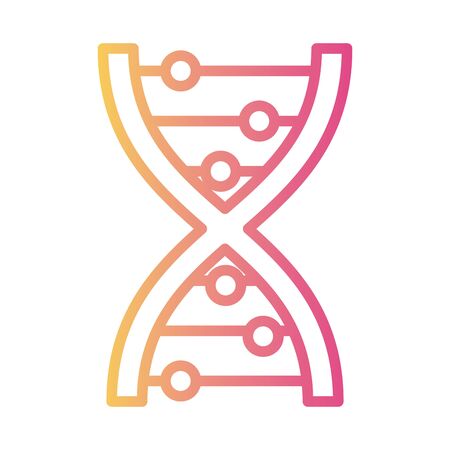 dna molecule medical symbol linear gradient style icon vector illustration designのイラスト素材