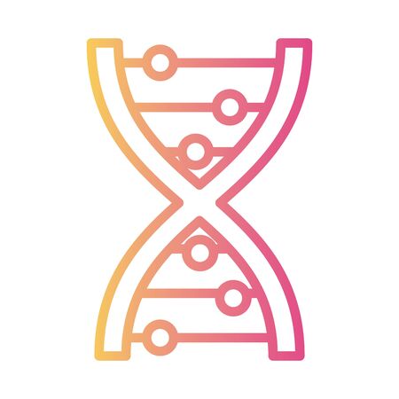 dna molecule medical symbol linear gradient style icon vector illustration design