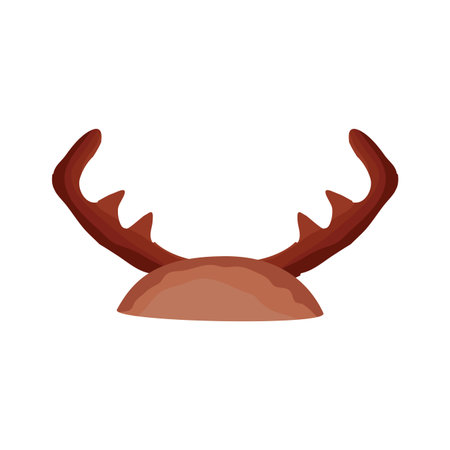 horns reindeer flat style icon vector illustration designのイラスト素材