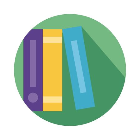 text books closed block style icon vector illustration designのイラスト素材