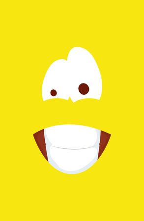 happy april fools day card with emoji crazy face vector illustration designのイラスト素材