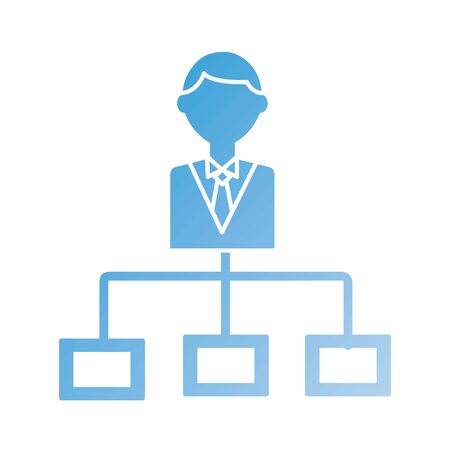businessman leader silhouette style icon vector illustration designのイラスト素材