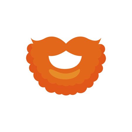 lemprechaun beard and mustache detaild style vector illustration designのイラスト素材