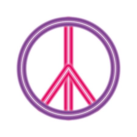 peace and love symbol design of Hippie art and creative theme Vector illustrationのイラスト素材
