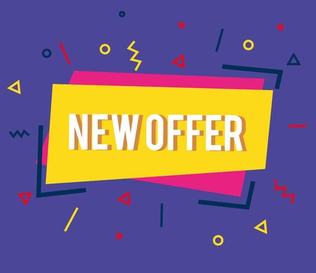 sale banner template, new offer, special offer banner, sale banner template concept vector illustration designのイラスト素材