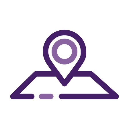 pin pointer location guide line style icon vector illustration designのイラスト素材
