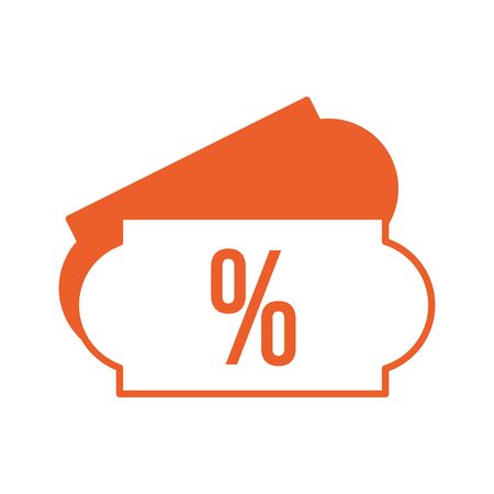 tag with percent symbol icon vector illustration designのイラスト素材