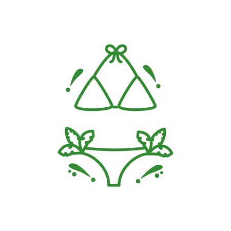 swimsuit female fashion isolated icon vector illustration designのイラスト素材