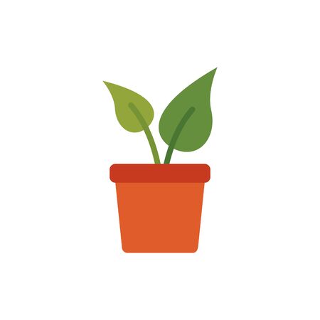house plant cultivating flat style vector illustration designのイラスト素材