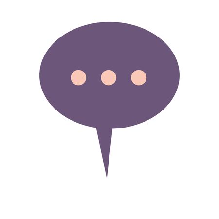 Communication bubble with points design, Message discussion conversation and chatting theme Vector illustrationのイラスト素材