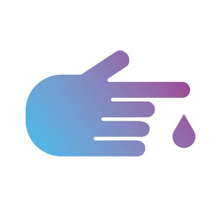 finger with drop gradient silhouette style vector illustration designのイラスト素材