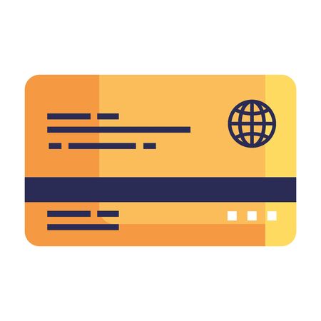 credit card icon of money financial banking commerce and market theme Vector illustrationのイラスト素材