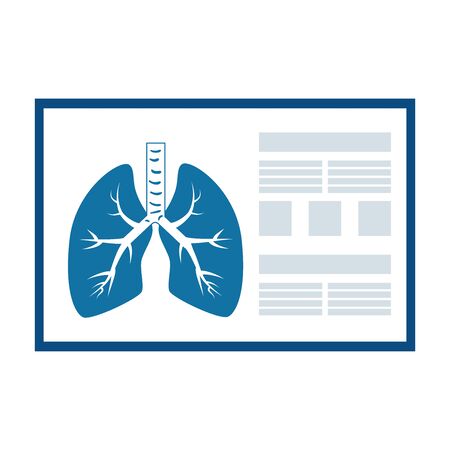 lungs, internal organ of the human, anatomy medicine concept vector illustration designのイラスト素材