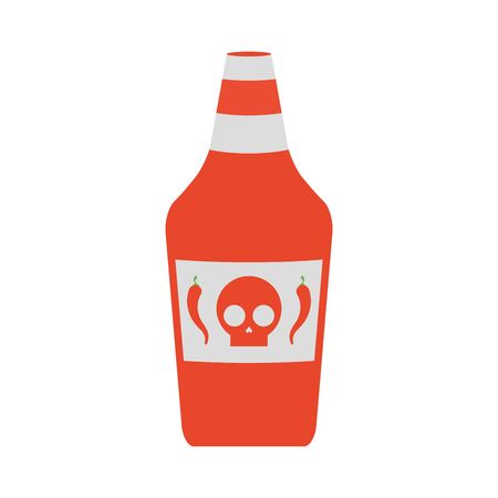 hot sauce bottle isolated icon vector illustration designのイラスト素材