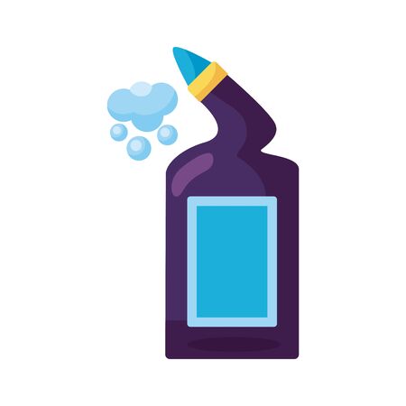 disinfectant plastic bottle product with foam detailed style vector illustrationのイラスト素材
