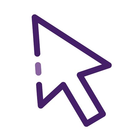 arrow pointer line style icon vector illustration designのイラスト素材