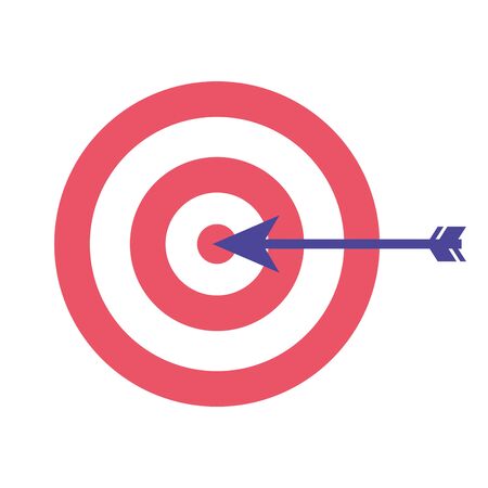Target icon design, Solution success strategy idea problem innovation creativity inspiration and intelligence theme Vector illustrationのイラスト素材