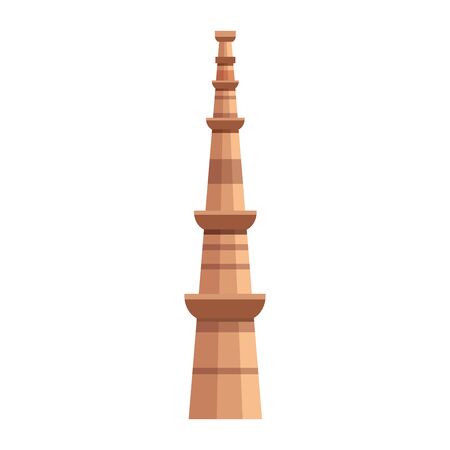 the qutub minar famous monument of india vector illustration designのイラスト素材