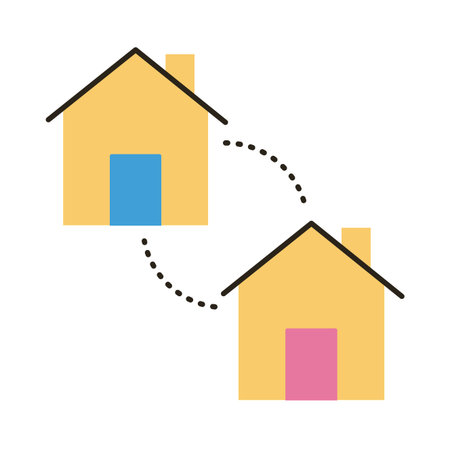 houses front facades flat style vector illustration designのイラスト素材