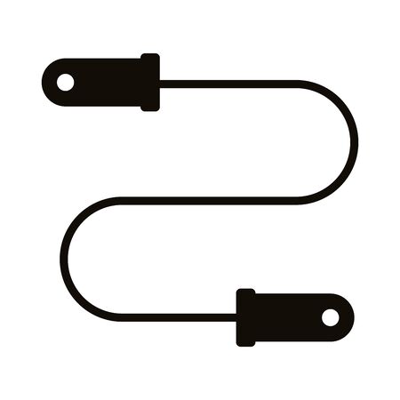 rope jump gym accessory silhouette style icon vector illustration designのイラスト素材