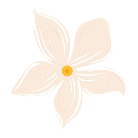 flower white color isolated icon vector illustration designのイラスト素材