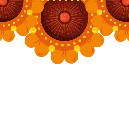 flowers orange color on white background vector illustration designのイラスト素材