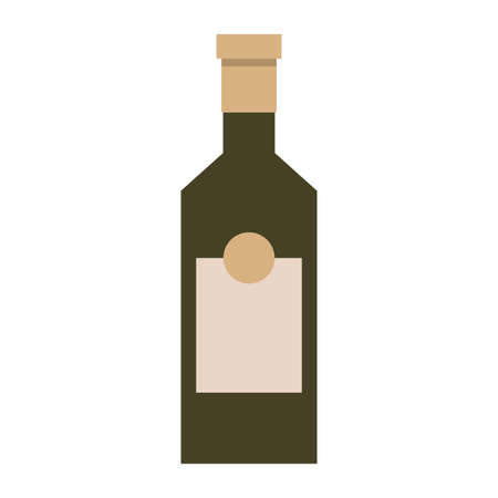 Wine bottle design, Winery alcohol drink beverage restaurant and celebration theme Vector illustrationのイラスト素材