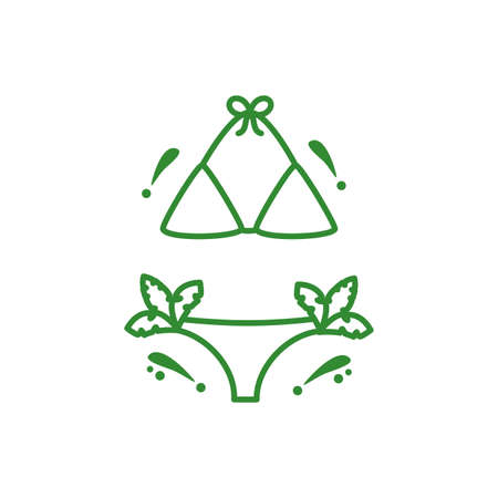 swimsuit female fashion isolated icon vector illustration designのイラスト素材