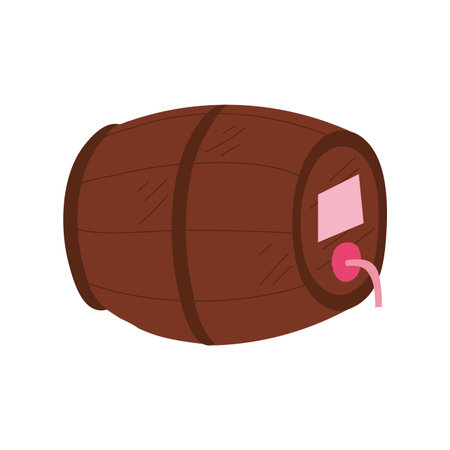 wine barrel drink isolated icon vector illustration designのイラスト素材