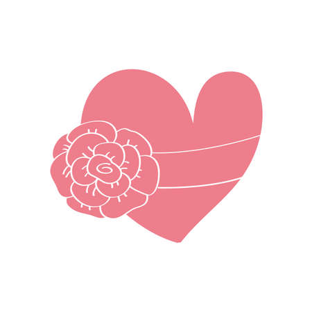 heart love card decorative frame vector illustration designのイラスト素材