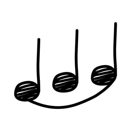 music note line style icon vector illustration designのイラスト素材