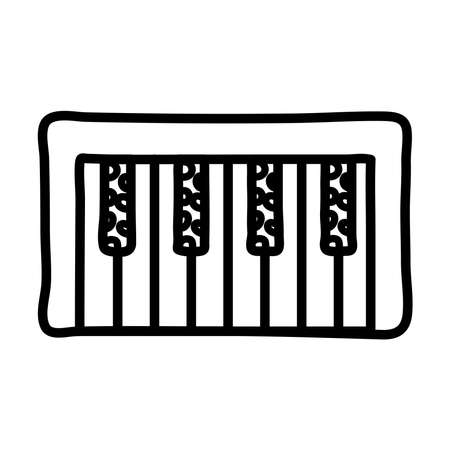 piano musical instrument line style icon vector illustration designのイラスト素材