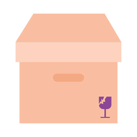 Box design, Safe delivery quarantine logistics and transportation theme Vector illustrationのイラスト素材