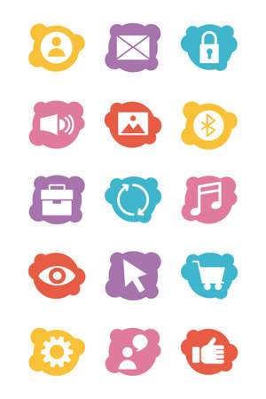 bundle of user interface set icons vector illustration designのイラスト素材