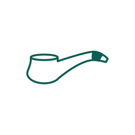 lemprechaun wooden pipe line style vector illustration designのイラスト素材