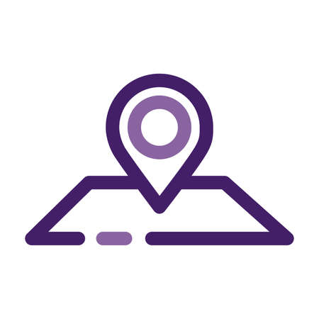 pin pointer location guide line style icon vector illustration designのイラスト素材