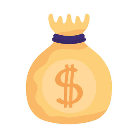 Bag of money financial banking commerce and market theme Vector illustrationのイラスト素材