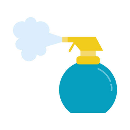 spray bottle with smoke design, Cleaning service wash home hygiene equipment domestic interior housework and housekeeping theme Vector illustrationのイラスト素材