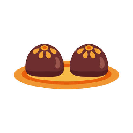 happy raksha bandhan celebration with sweet food vector illustration designのイラスト素材