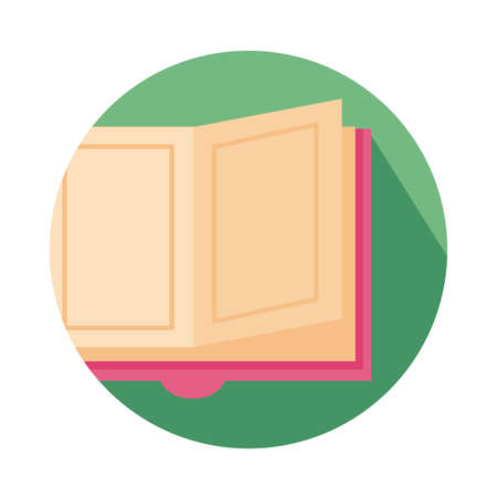 text book open block style icon vector illustration designのイラスト素材