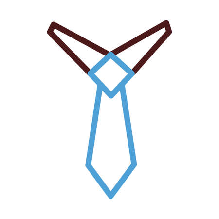 clothing necktie line style icon vector illustrationのイラスト素材